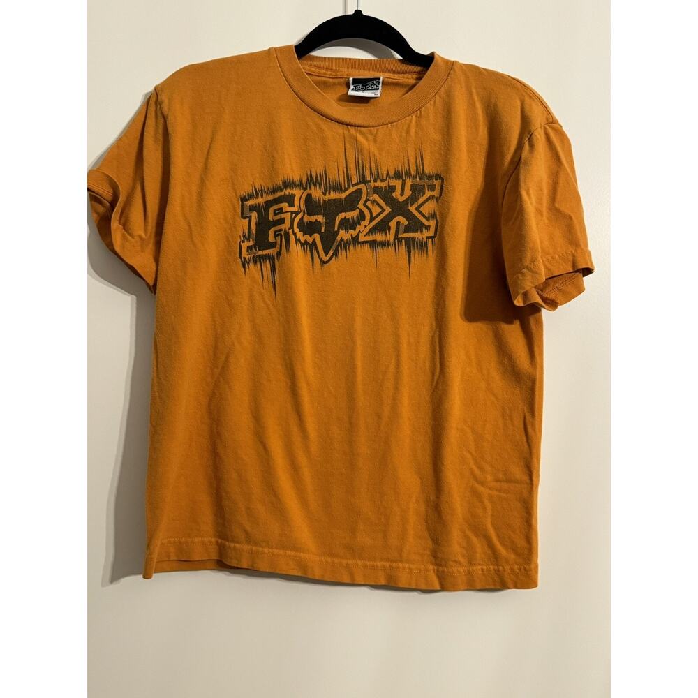 FOX youth t-shirt orange size KL 100% cotton Preowned